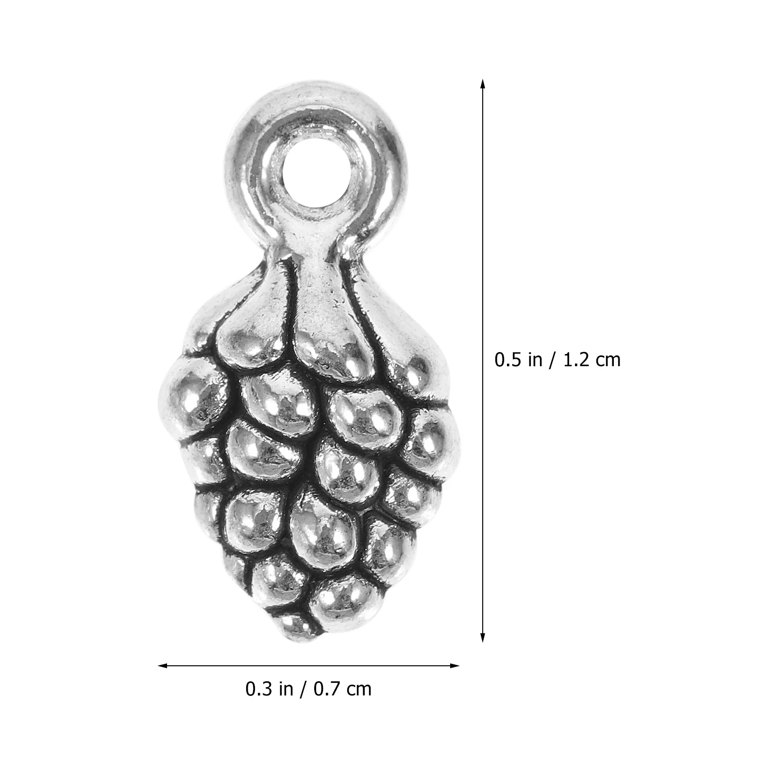 

100Pcs Novelty Pine Cone Charms Multi-Function DIY Jewelry Making Pendants for Necklace Bracelet Earring Hanging Decoration