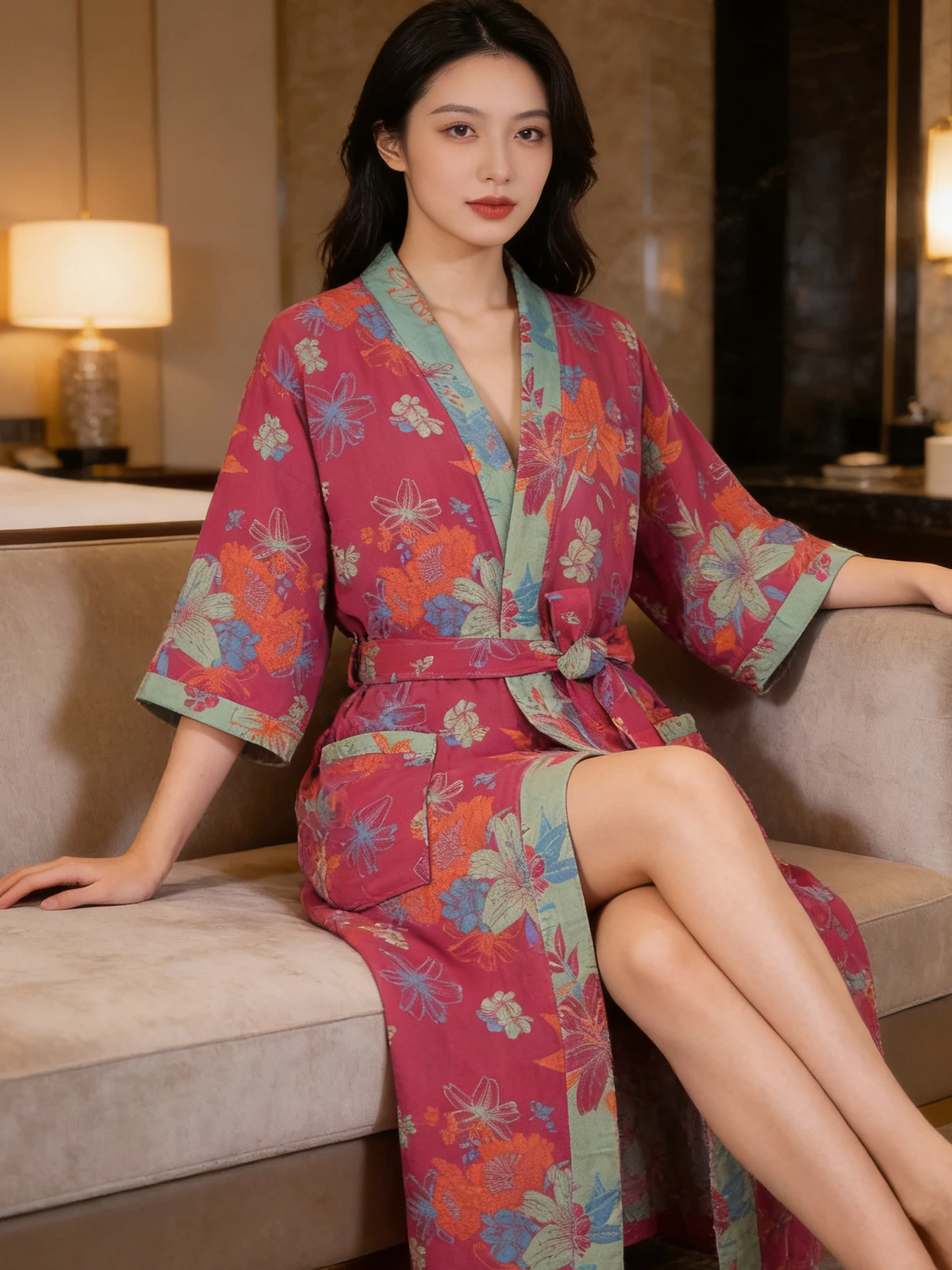 double-layer-pure-cotton-bathrobe-style-casual-cotton-fabric-home-wear-unisex-spring-autumn-winter-high-absorbency-couple