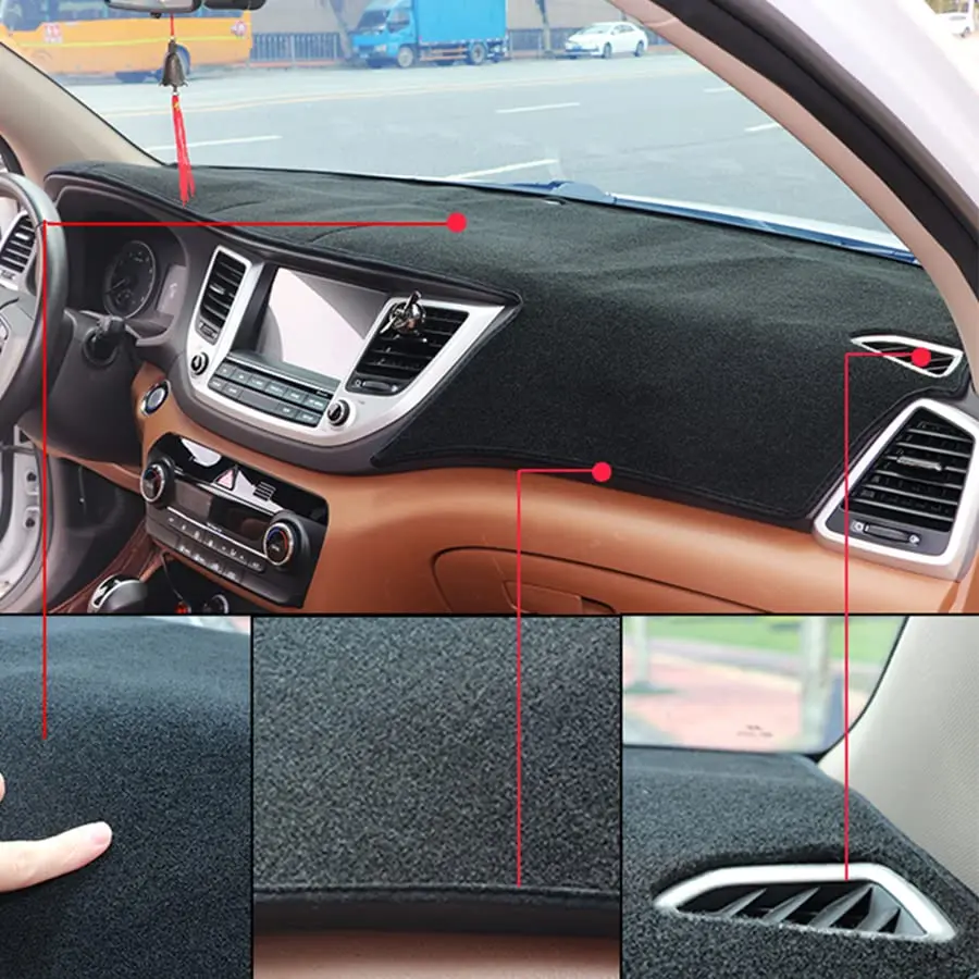 Car Dashboard Cover Anti-slip Mat Sun Shade Pad Black For Lexus ES350 2007-2011