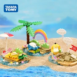 Bloques de construcción de Pokémon Keeppley para niños, Pikachu, Escena de fiesta en la playa, rompecabezas, juguetes de bloques de construcción, regalo de cumpleaños