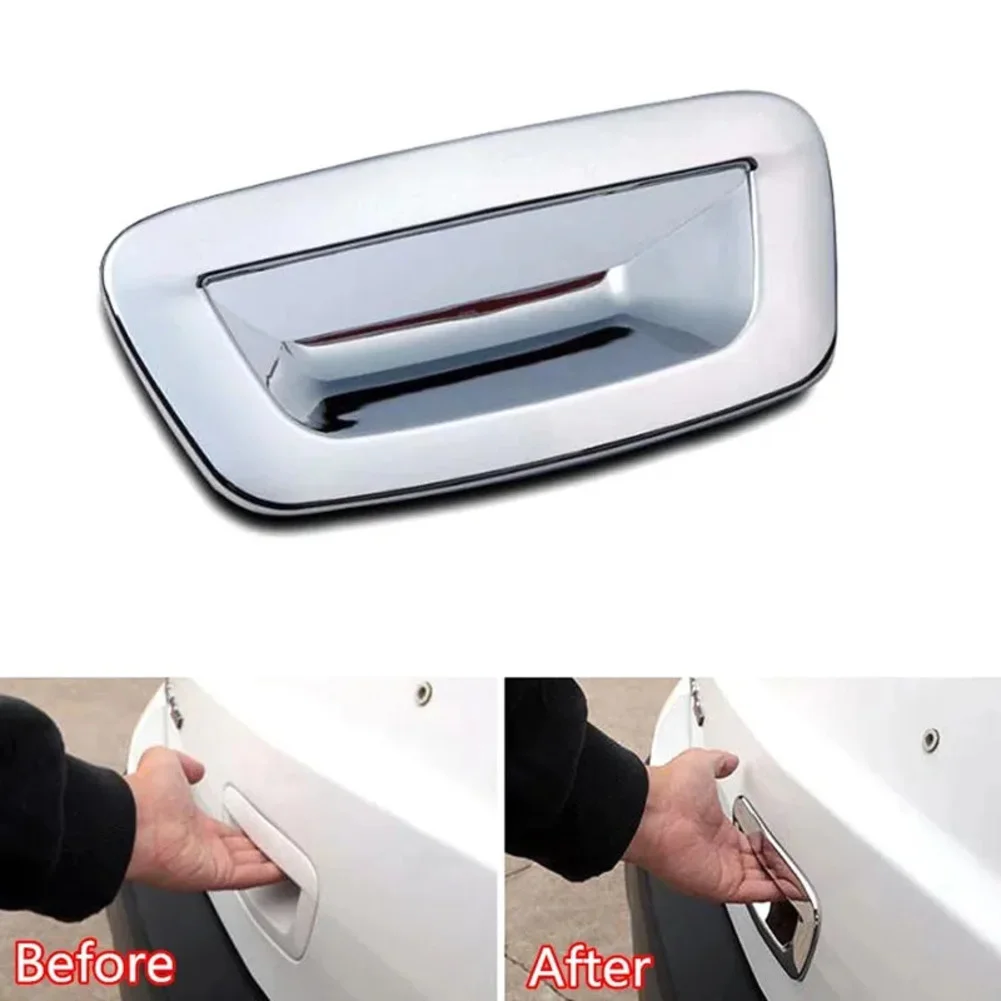 Vehicle Aesthetic Upgrade Rear Door Bowl Cover Chrome Automotive Interior Sticker Single Piece Set Weather Resistant