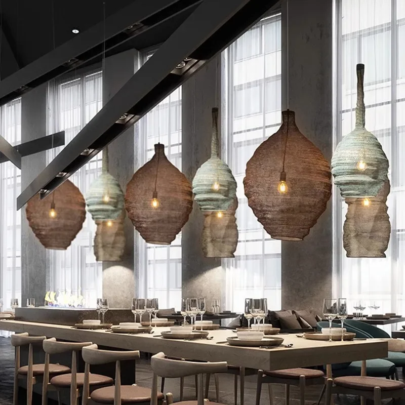 

SANDYHA Stylish Wire Mesh Pendant Lighting for Restaurants Bedrooms Staircases Modern Chandelier Fixture Elegant Home Decor