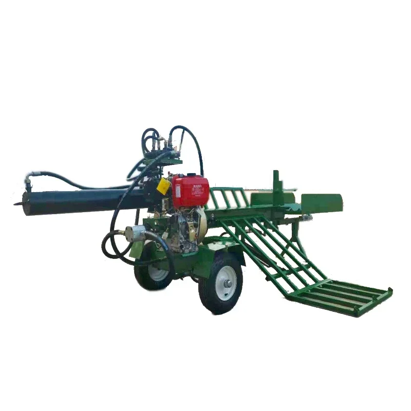 

50 tons agricultural machinery 15HP gasoline engine firewood processor log distributor