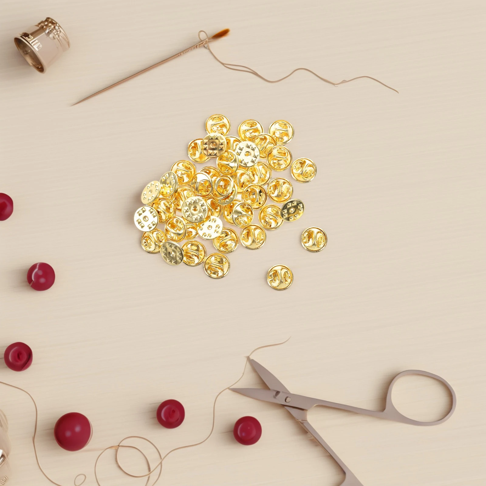 

100 Pcs Pin Butterfly Hat Brass Locking Backs for Brooch Tie Badge Jewelry Craft Secure Clasp Vintage Accessories