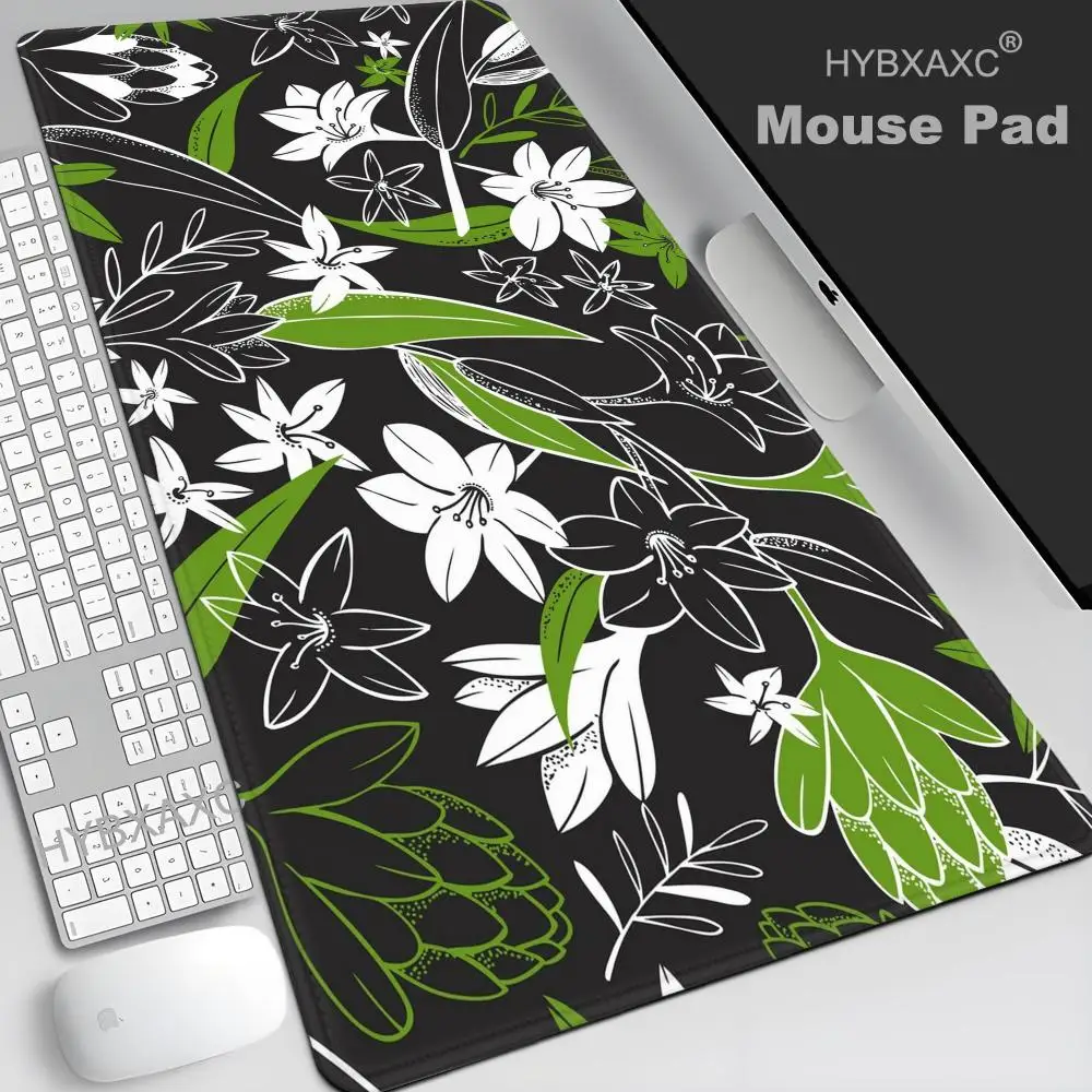 

Коврик для мыши Gamer Green & Floral XL Home HD Компьютерный большой коврик для мыши XXL Настольные коврики Мягкий нескользящий ковер Коврик для компьютерного стола