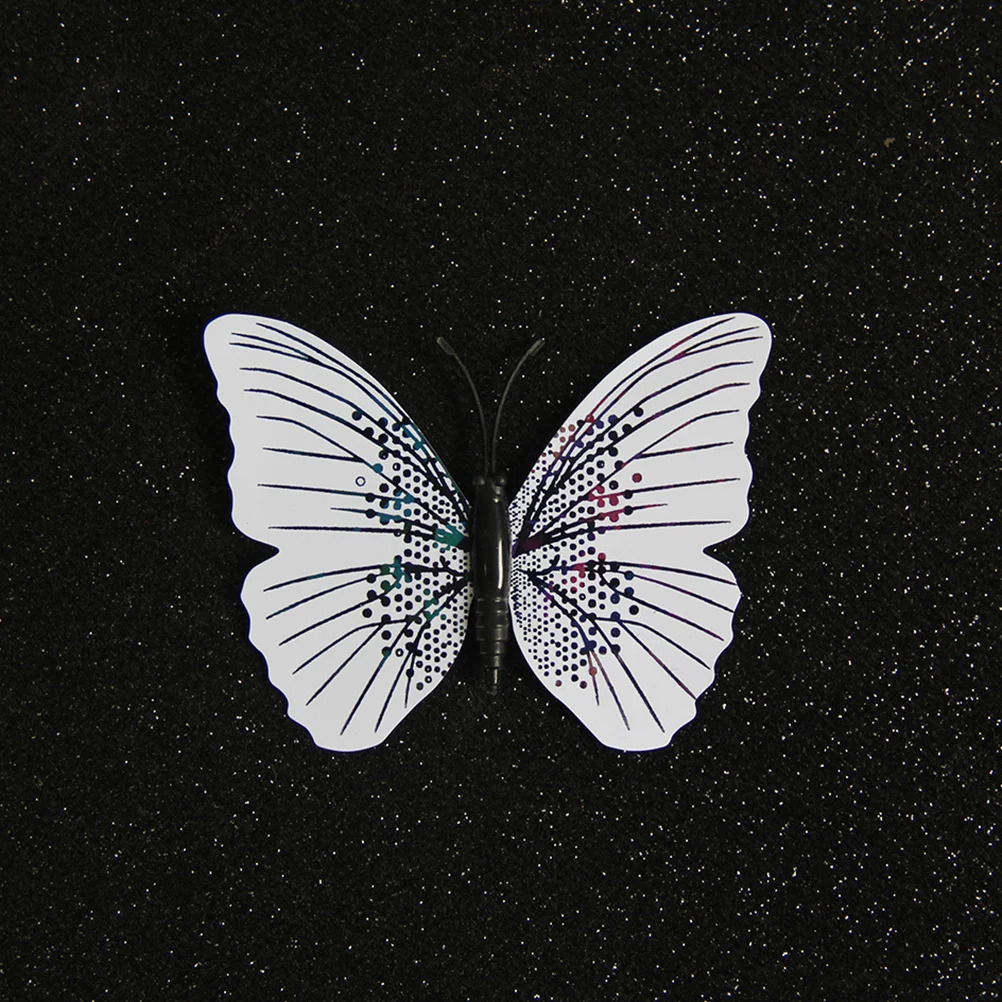 

12Pcs 3D Fridge Magnets Magnetic Butterfly Stickers PVC Waterproof Decor for Refrigerator Whiteboard Office Home Party Wedding