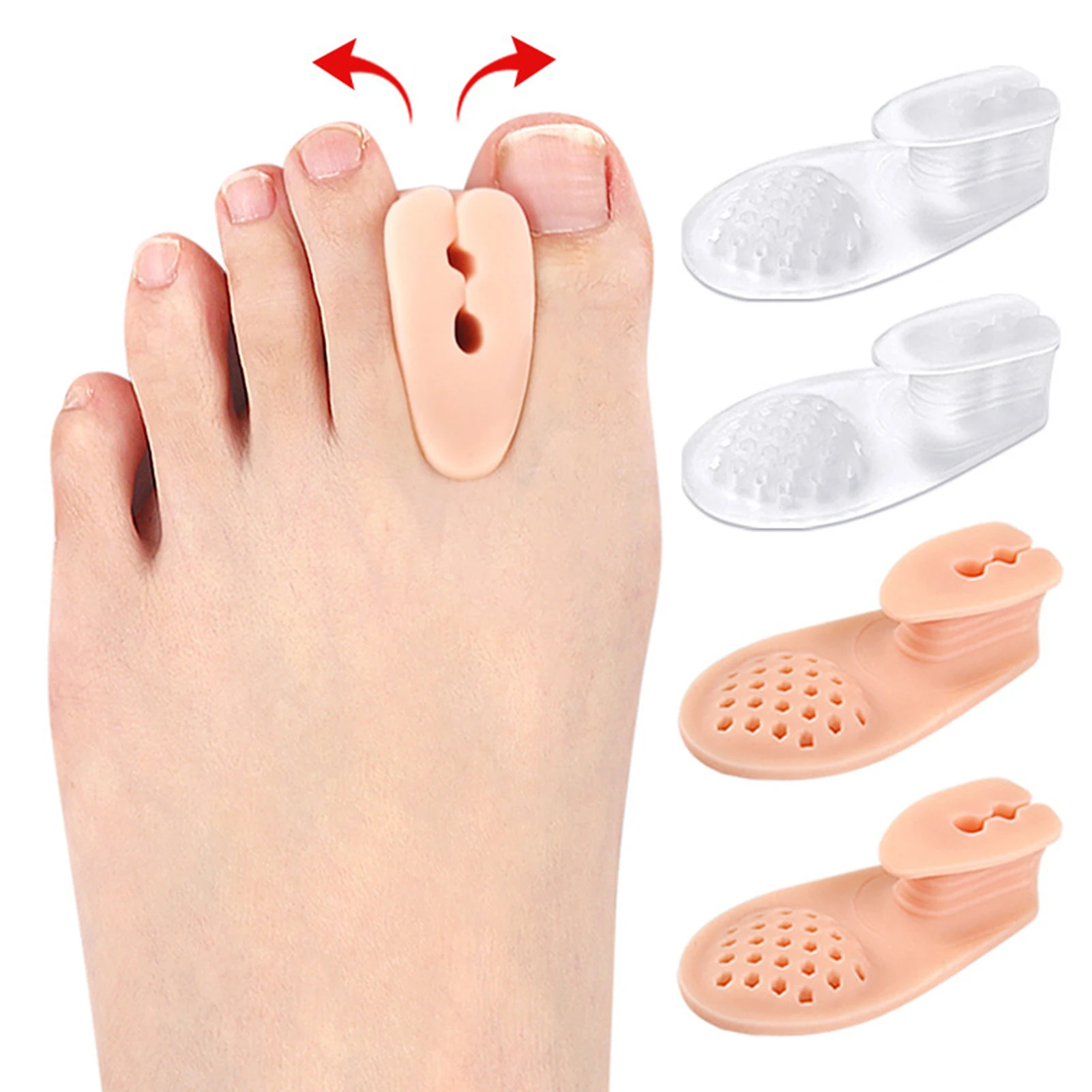 Teen Alignment Tool Bunion Teen Spacers Bal van Voet Kussens voor Mannen Vrouwen Teen Separator Stijltang Set voor Voet Uitlijning