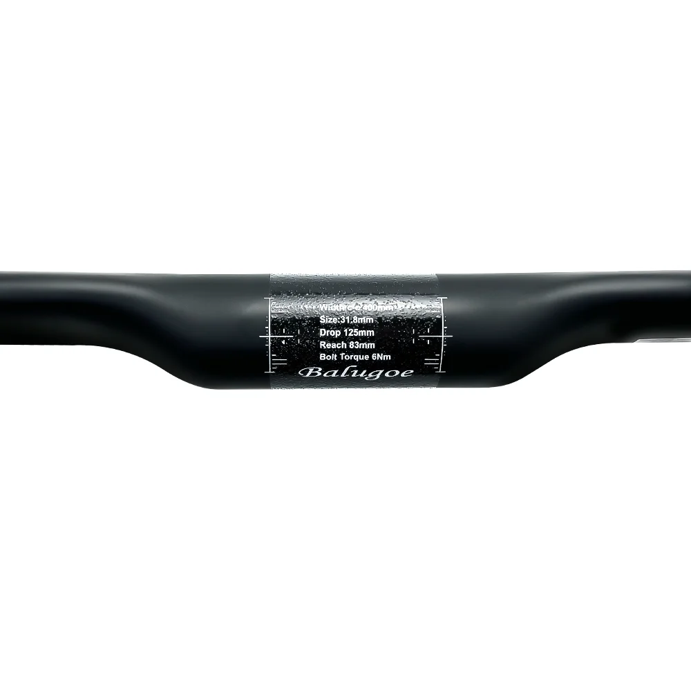 BALUGOE Vollständig intern verlegte Kabel für Fahrradlenker, Carbonfaser-Rennradlenker, hohe Steifigkeit, mattes Schwarz, 31,8 mm Durchmesser. – Detail 13