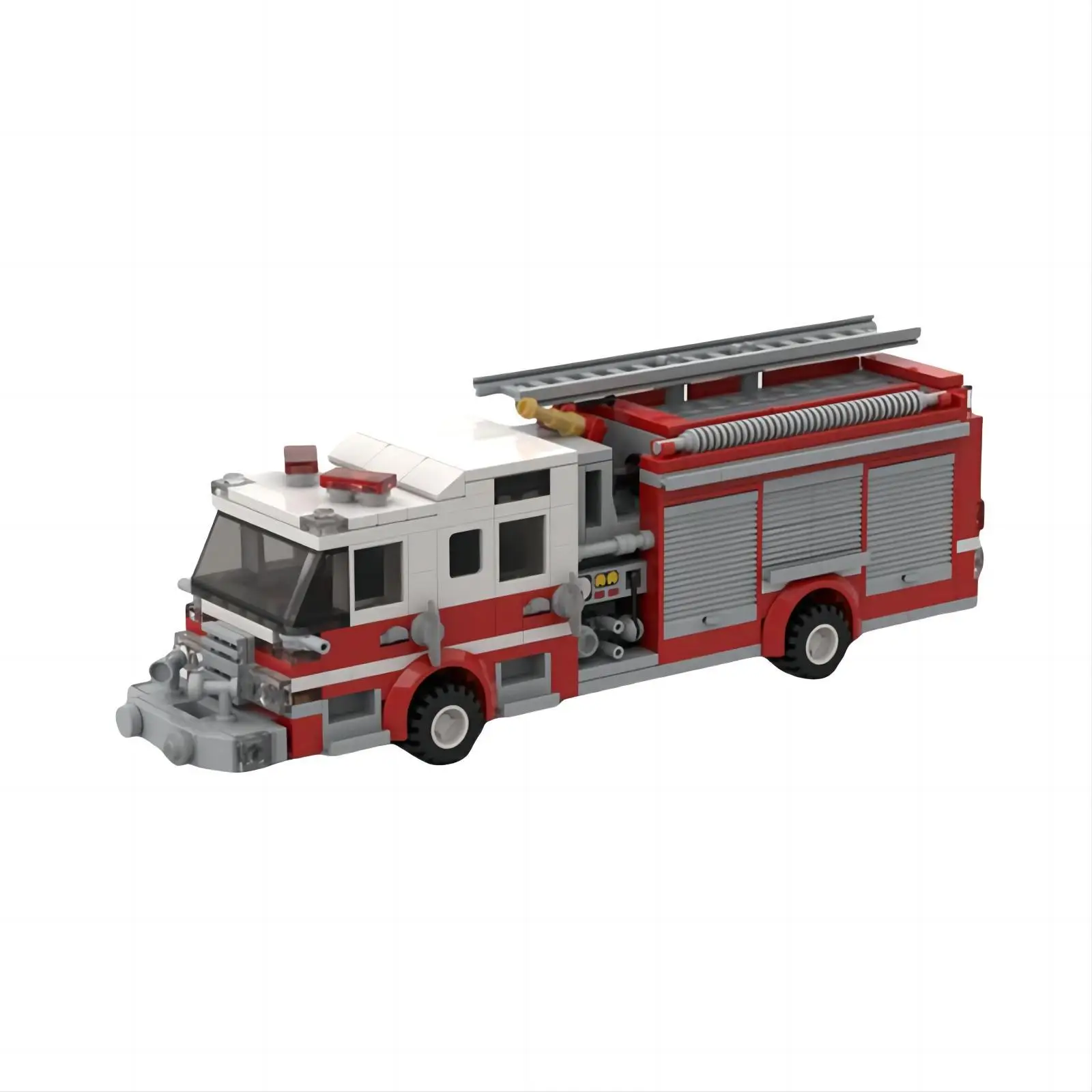 New City Transport Fire Pump Truck Assembly Splicing Building Block Model Building Blocks Parts Kids Adults Birthday Toy  Gift