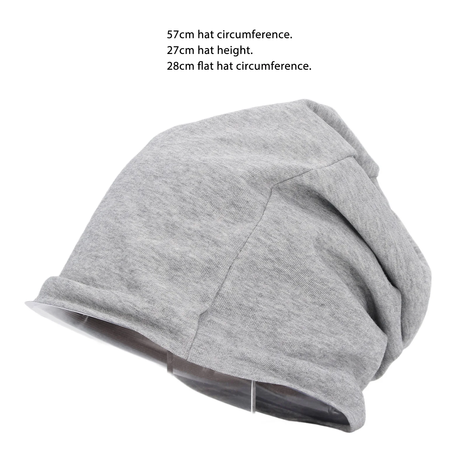 ZK30 EMF Hat Cotton Beanie Slouch EMF Protection Beanie Hat Fashion Accessory for Men Women helmet Light Gray