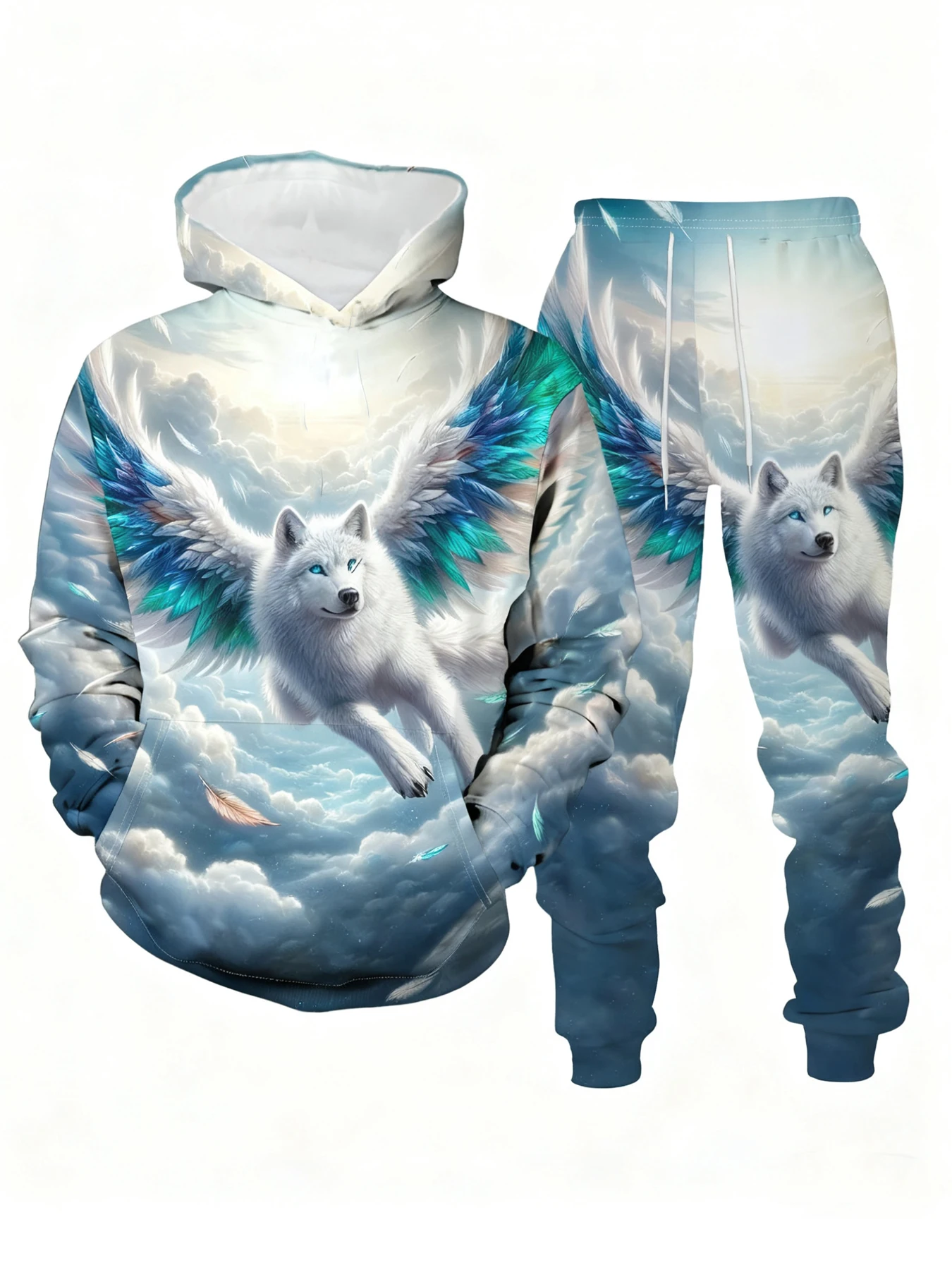 جديد وصول عارضة الشتاء الخريف الكلب نمط 3D مطبوعة هوديي وسراويل مجموعة رياضية 2 قطعة مجموعة ملابس رياضية الرجال الملابس البدلة #1