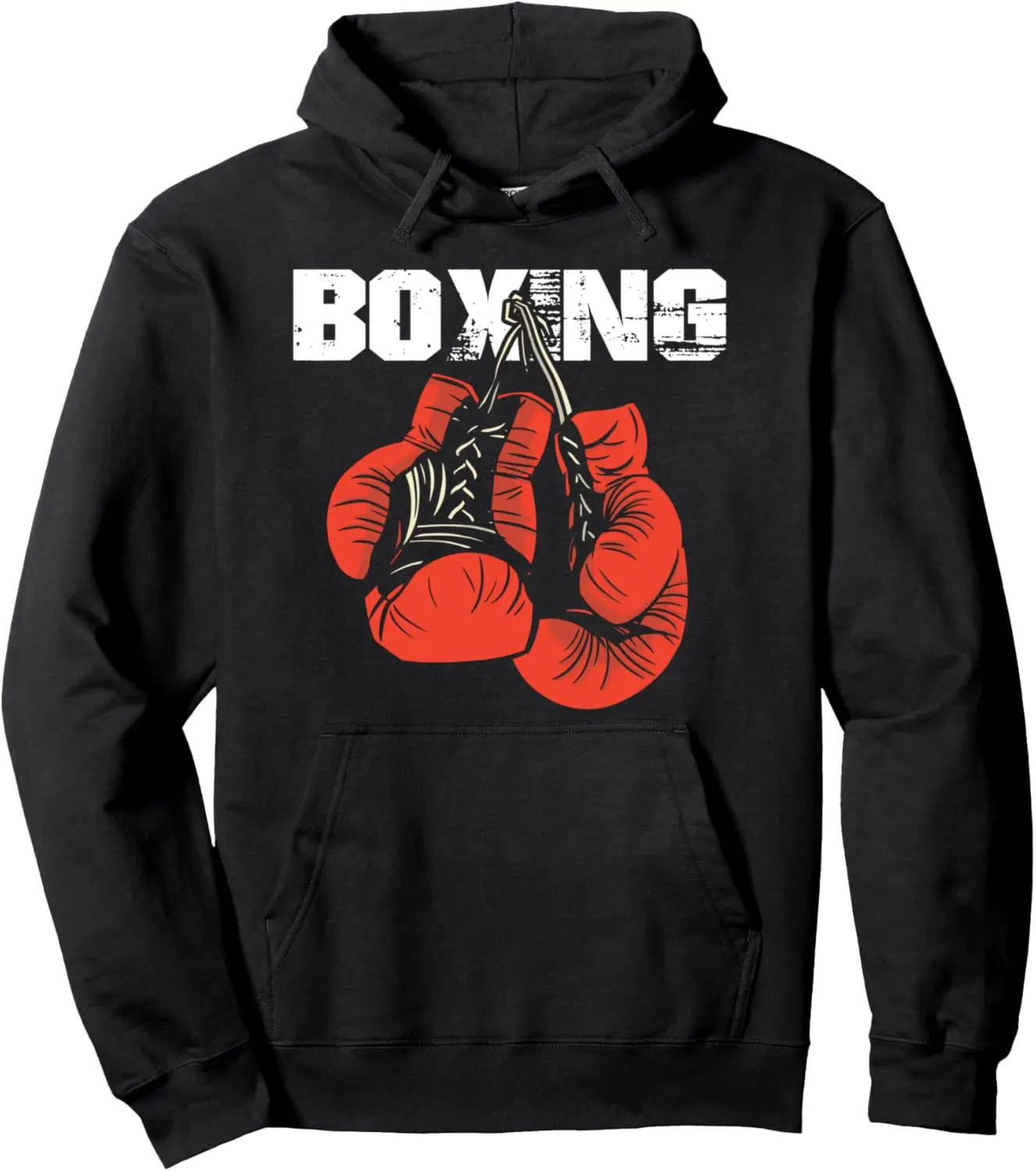 Boxing Design Boxing Gloves Martial Artist Pullover Hoodie Print Original Design Gifts Customizable Sweatshirt Funny Tops