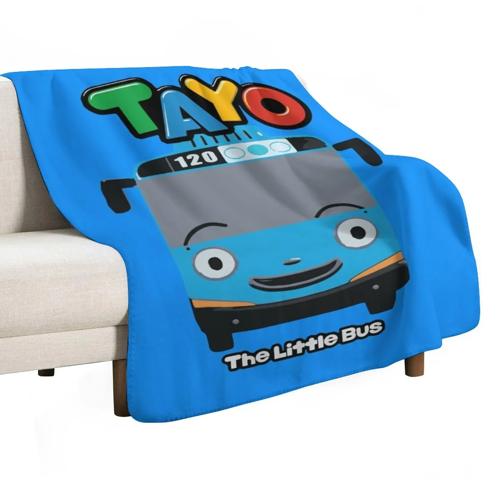 Tayo the City Bus Throw Blanket funny gift Tourist cosplay anime valentine gift ideas Blankets