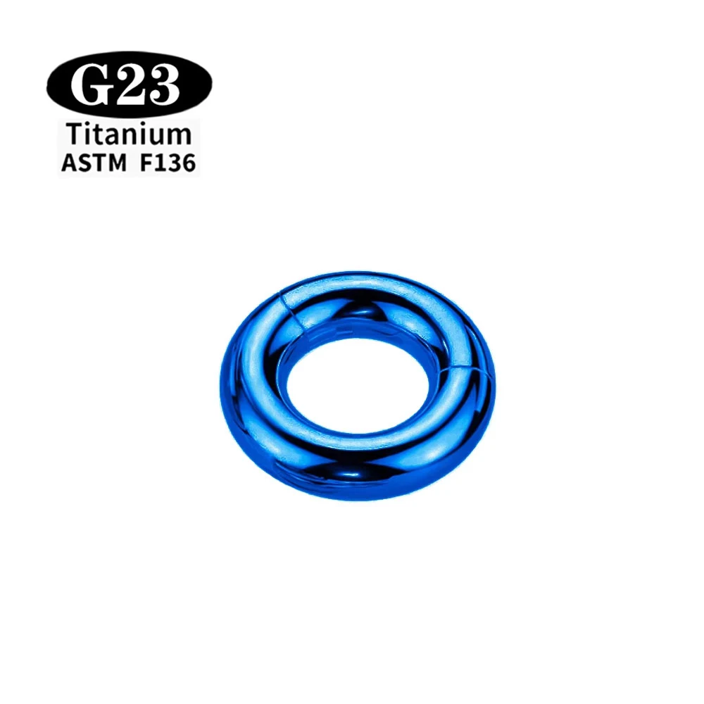 ASTM F136 Grade Titanium Single Hinged Clicker Segment Septum Nose Large Gauge  Piercing Anodizing body jewelry 4G 6G 8G 10G