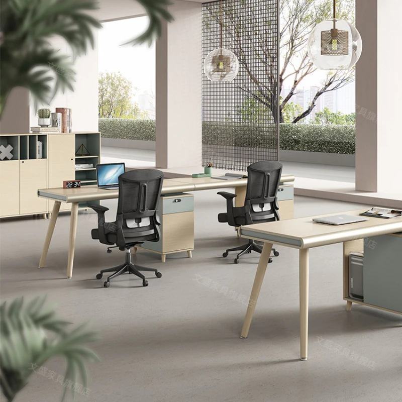 Clerk Simplicity Office Desks Combination Modern Luxury Drawers Office Desks Single Write Escritorio Ordenador Furniture QF50OD