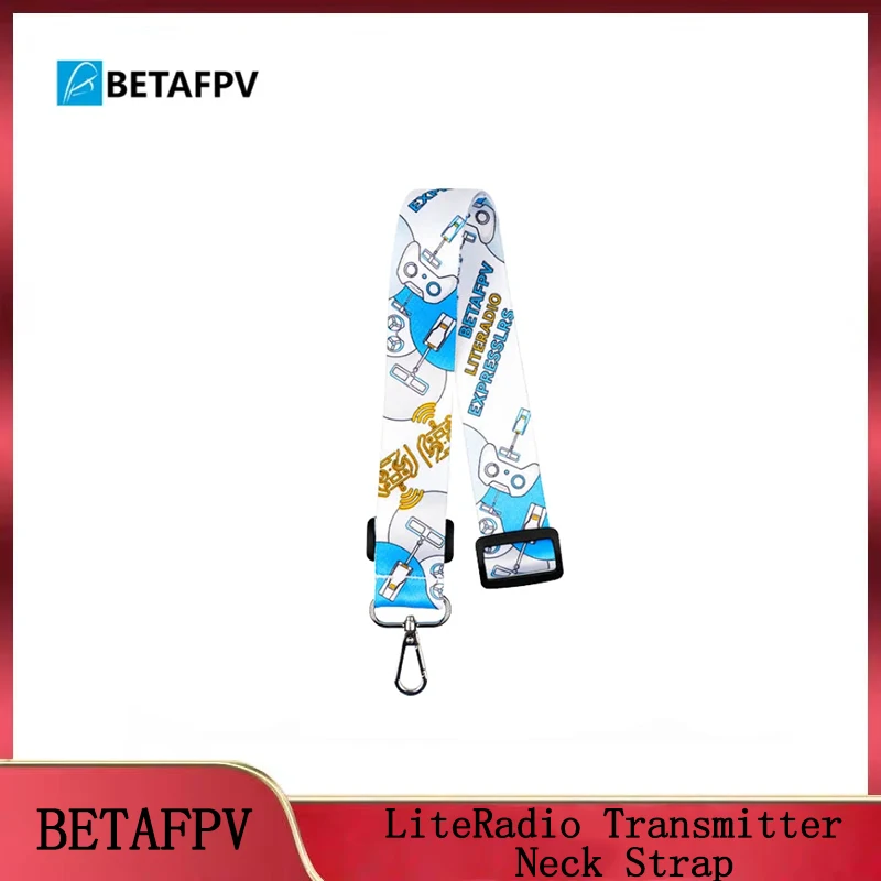 BETAFPV Cartoon Remote Control Lanyard: Woven Fabric Neckband w/ Keychain&Letter Pendant – For LiteRadio 3, Frsky, Futaba Drones