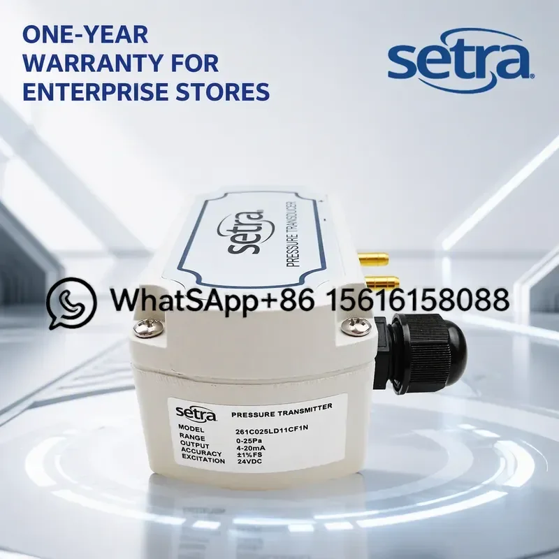 Setra 261C Series Differential Pressure Sensor 261C100LD11CF1N for Clean Room Pharmaceutical Factory High Precision HVAC