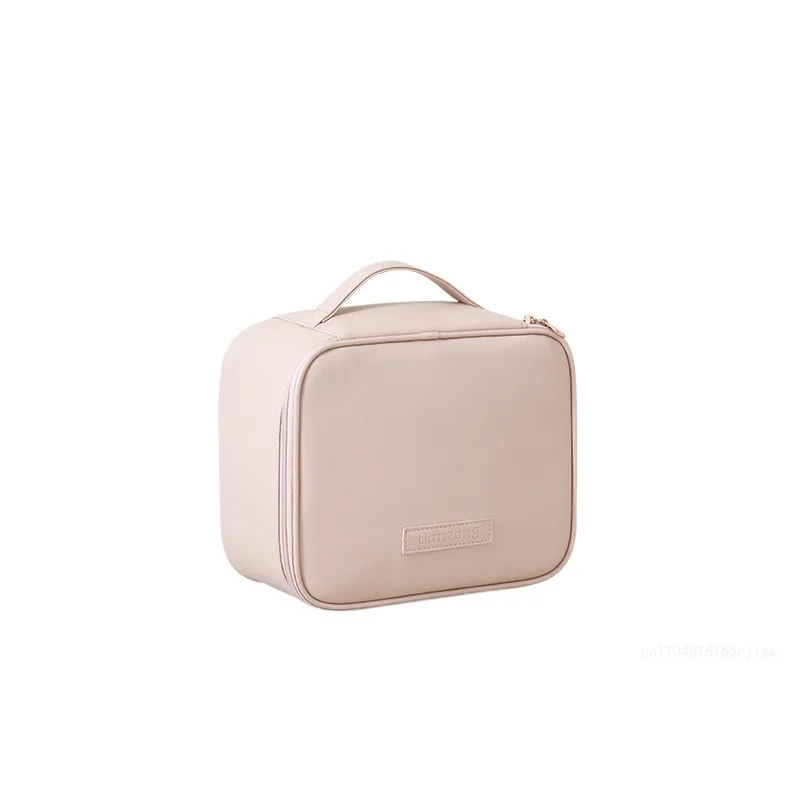 New Cosmetics Storage Box Solid Color Portable Multifunctional Outdoor Makeup Bag High-end PU Travel Waterproof Storage Bag