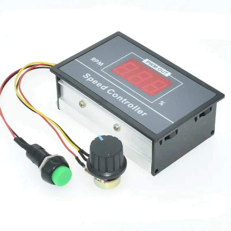 30A DC 6V-60V 12V 24V 48V Digital LED Display PWM DC Motor Controller Speed Regulator 0~100% Adjustable Control Governor