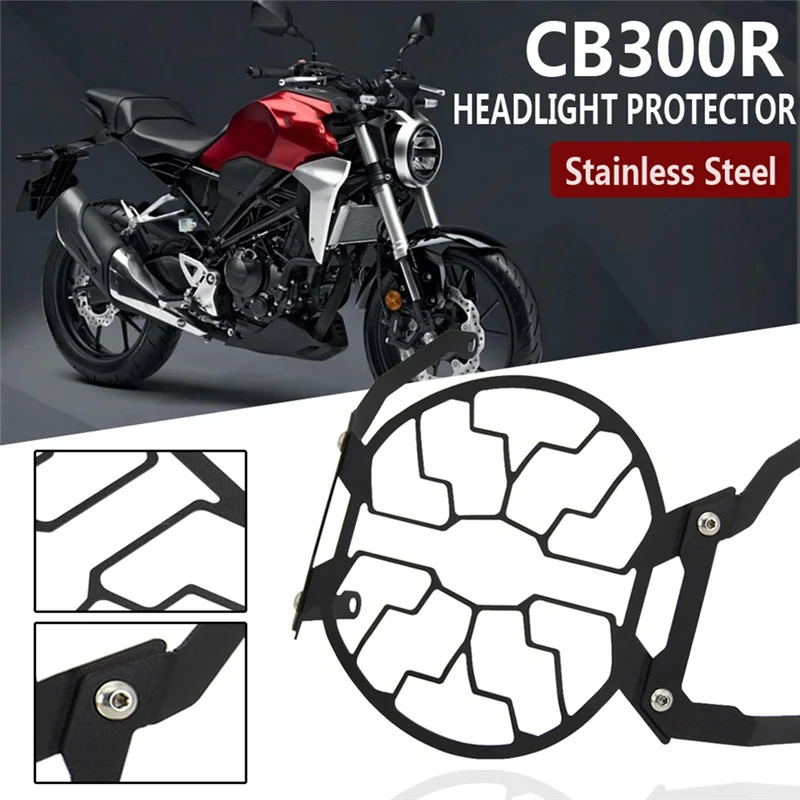 

B07A-Headlight Guard Motorcycle Headlight Grille Cover Headlight Guard For Honda CB300R
