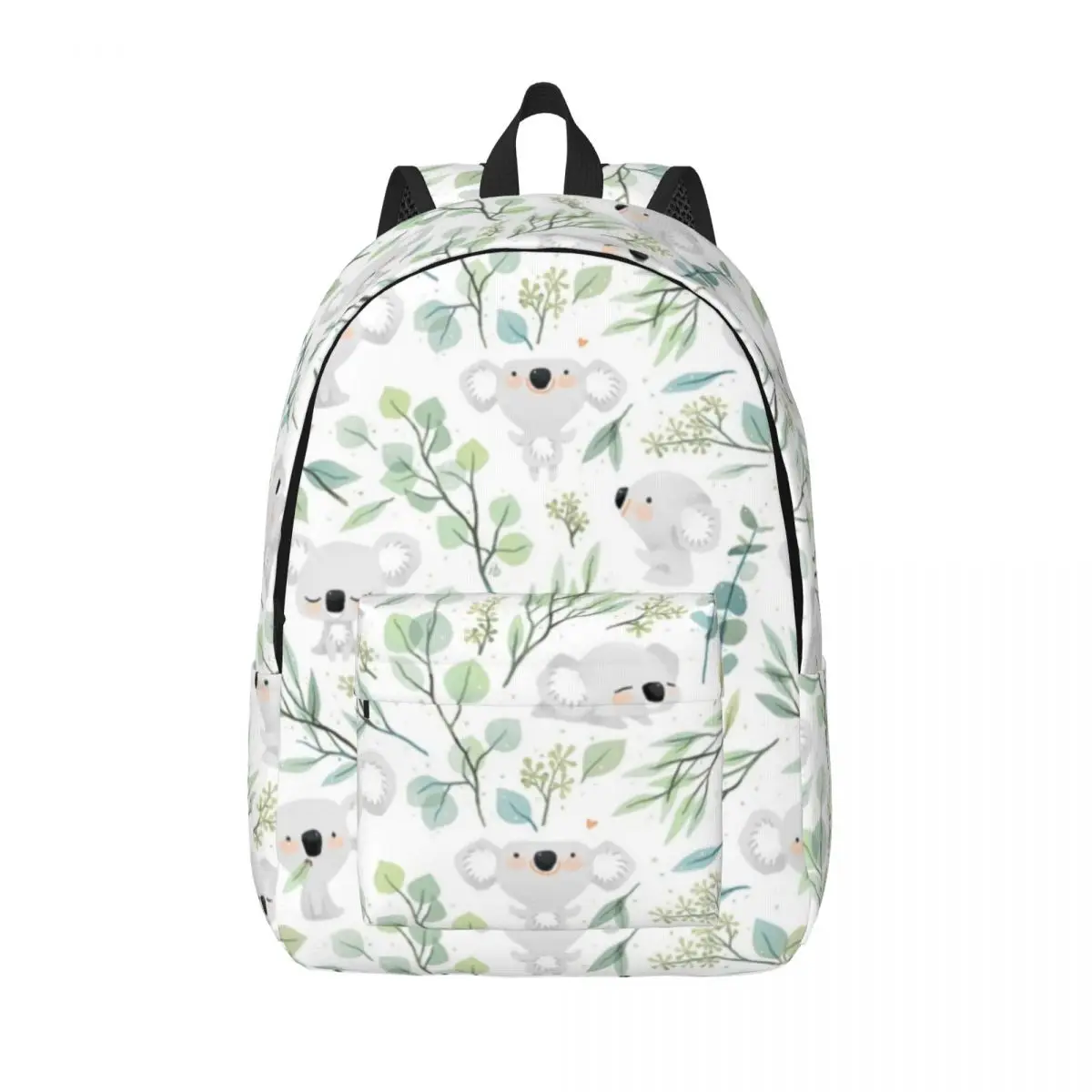 

Koala And Eucalyptus Backpack Elementary High College School Student Australian Animals Bookbag Teens Canvas Daypack with Pocket