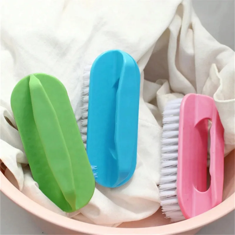 1PC Stiff Bristle Shoe Wash Plastic Brush Multi-functional Household Hand-held Cleaning Brush Laundry Bathroom Brush