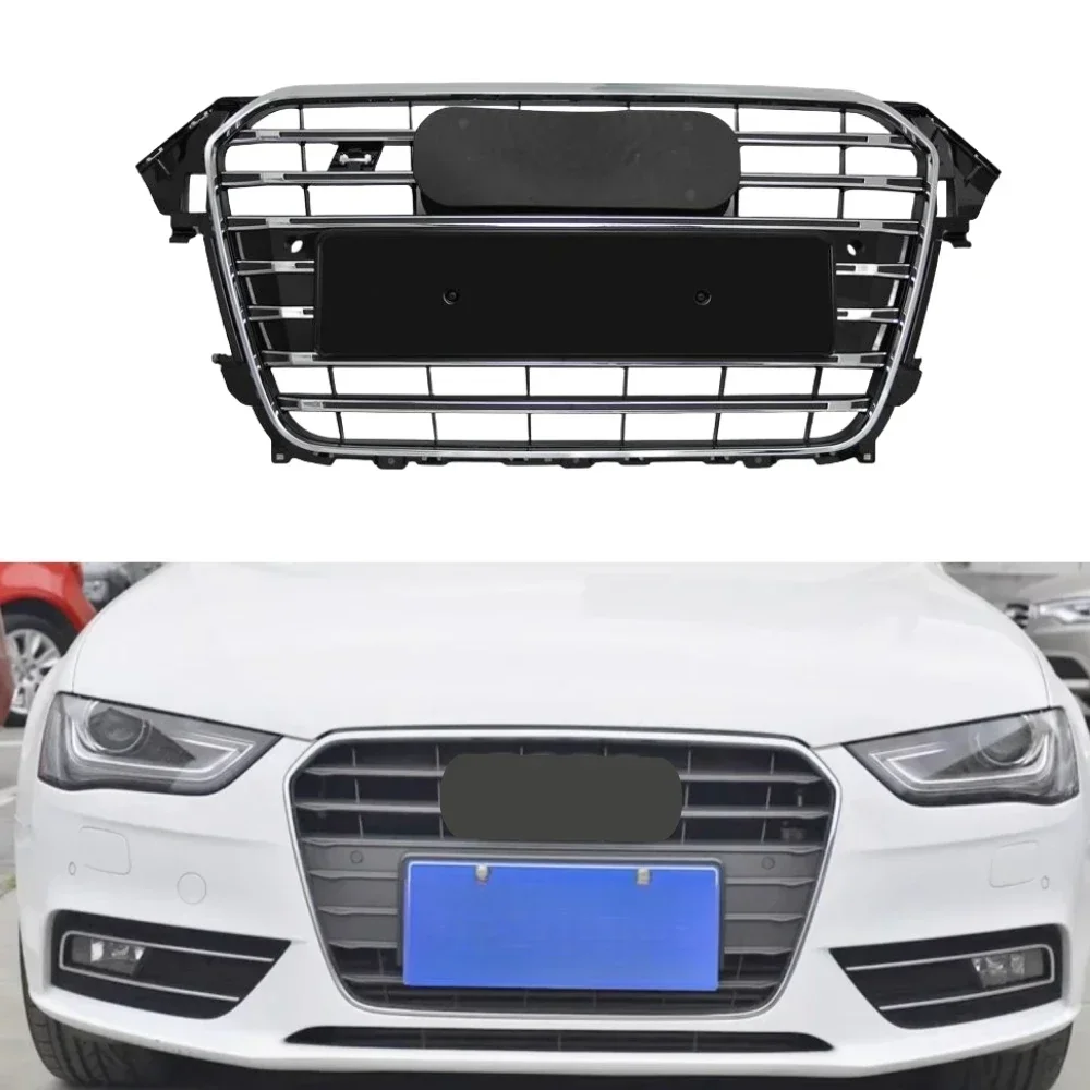 

For S4 Grill Racing Grills Front Hood Grille Car Front Bumper Grill Center Grille for A4/S4 B8.5 2013-2016