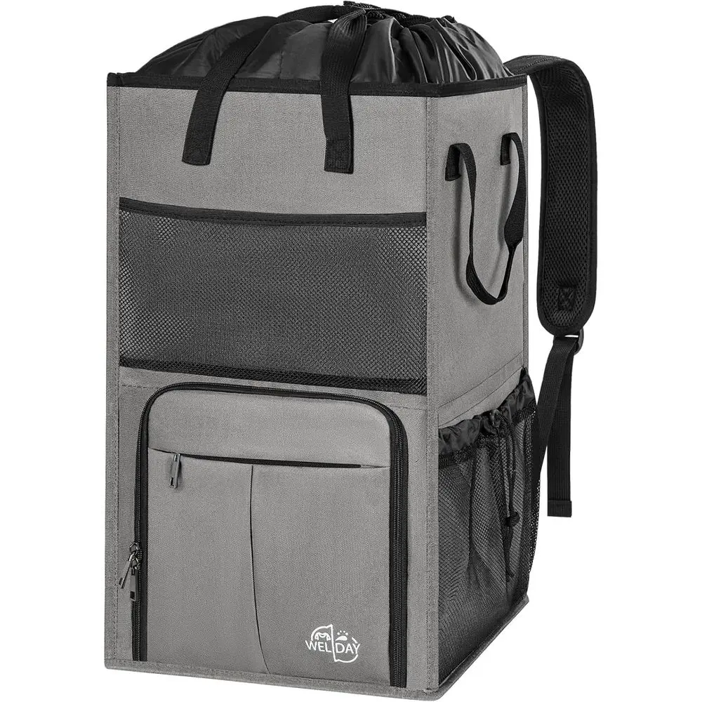 

Большой рюкзак для белья 2-в-1 с лямками, серая корзина для общежитий, прачечных, квартир