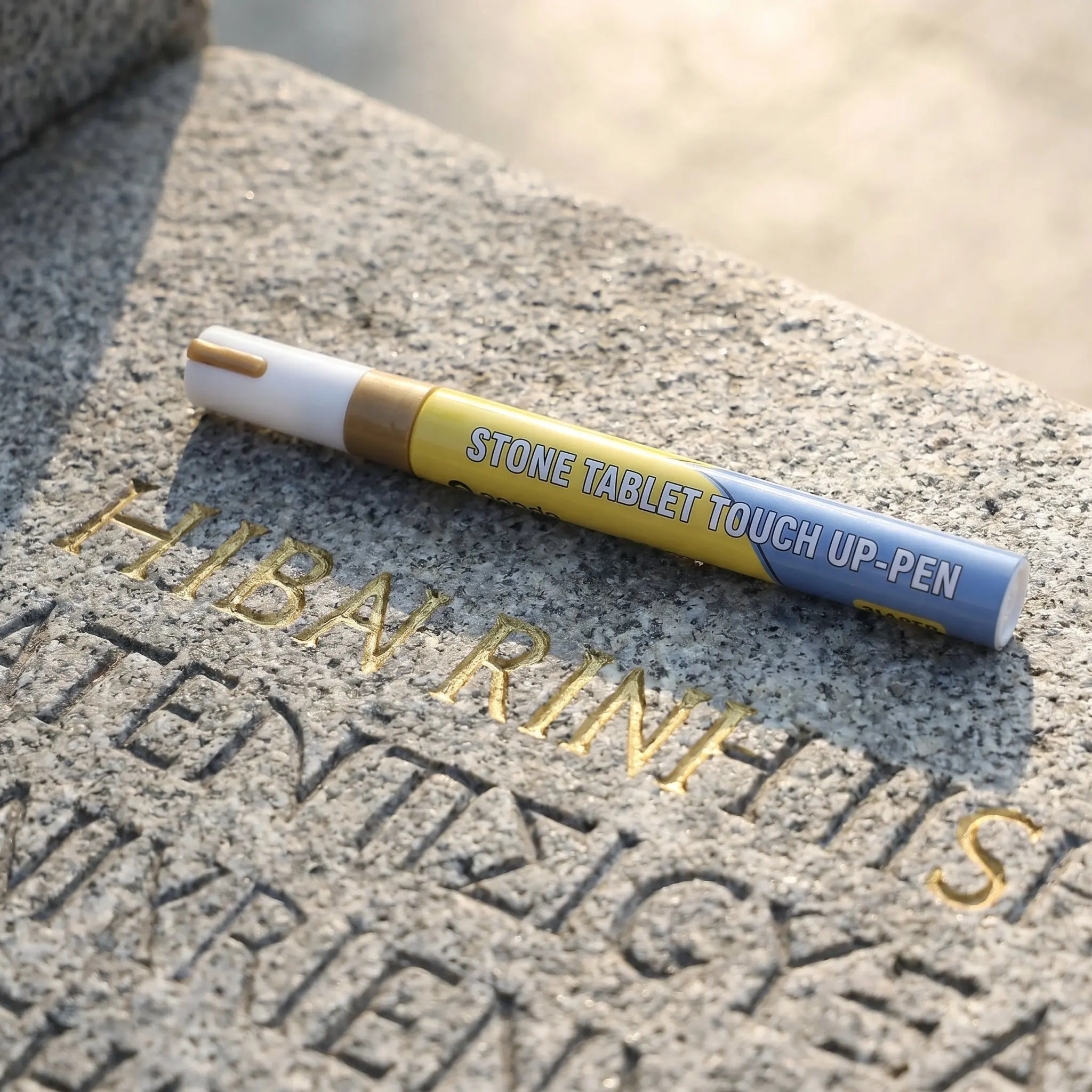 4 Pcs Inscription Repair Pen Craft Paint Marker Headstone Lettering Engraving Fill Grave Vase Memorial Granite Gravestone