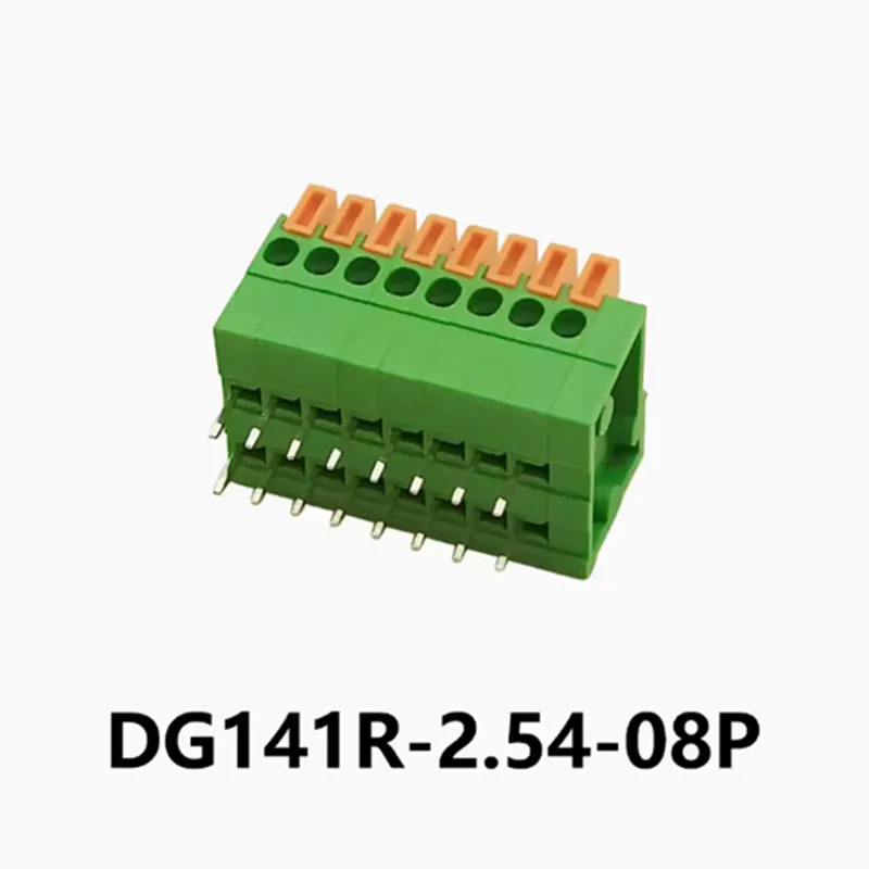 Degson-スプリングタイプPCB配線端子、DG141R-2.54-08P、DG141R-2.54-08P-14-00AHコネクタ