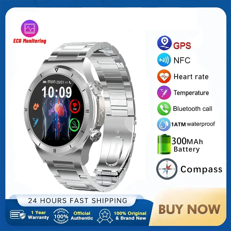 GEJIAN New Health And Exercise Smart Watch Heart Rate Blood Oxygen Blood Pressure Monitoring GPS Trajectory BT Call Smartwatches