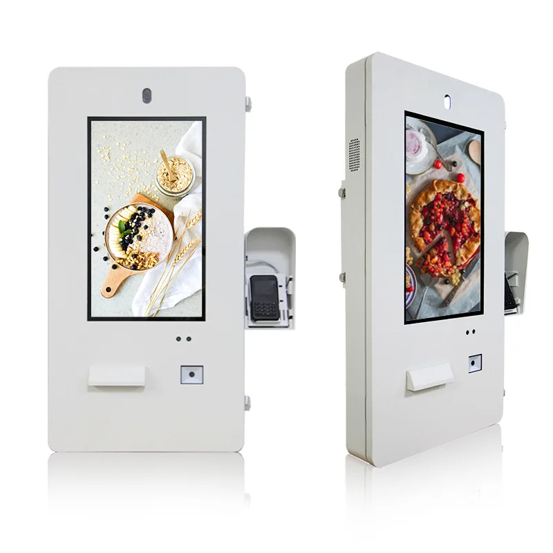 bestellen kiosk automaat automatische betalingskiosk touchscreen zelfbedieningskiosk 21,5-inch buiten wandmontage