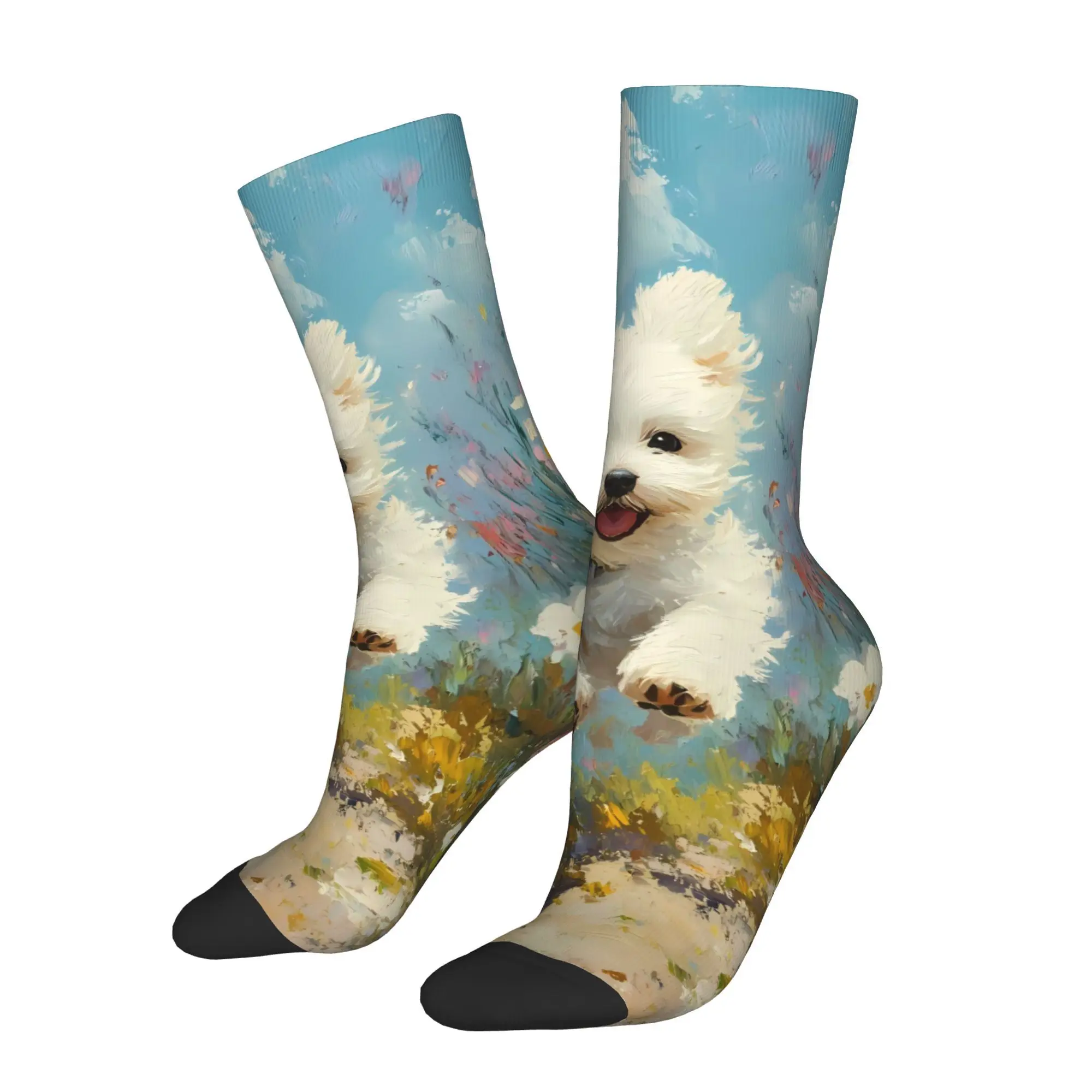 

Dog illustration Dog Socks Male Mens Women Autumn Stockings Polyester