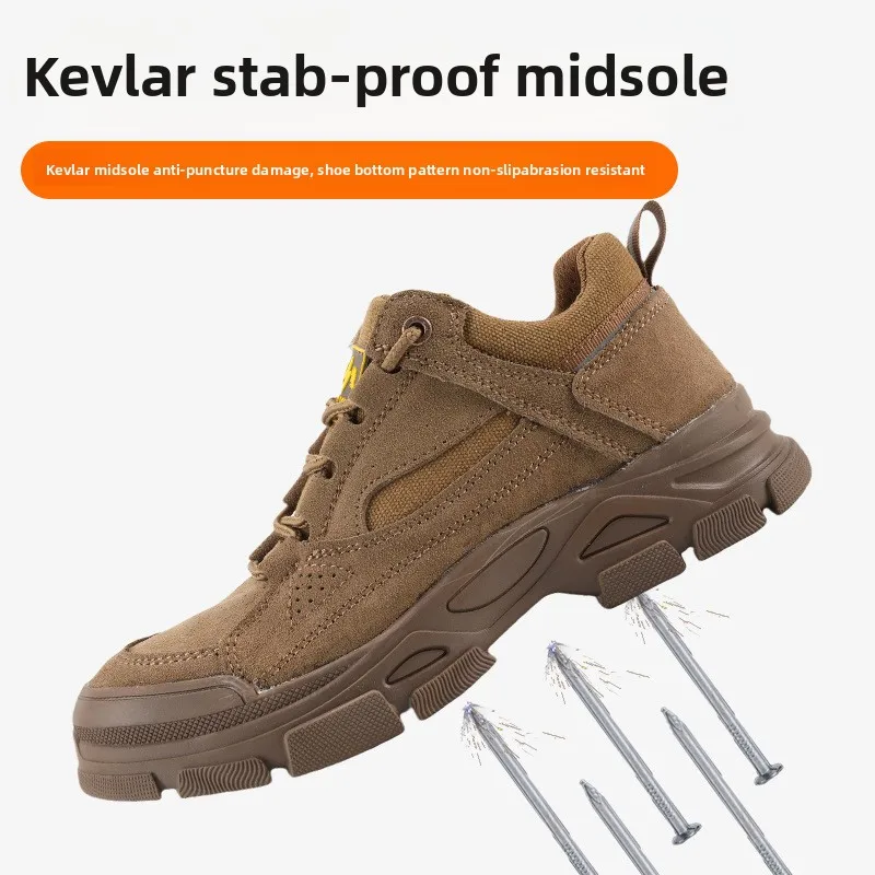 

Labor Insurance Shoes Anti-piercing Anti-smashing Are Not Tired of Standing for A Long Time Steel Baotou Work Protective Shoes