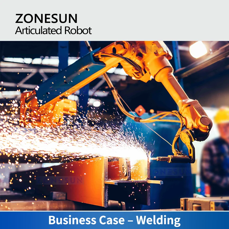 ZONESUN Industrial Articulated Robot 4 Axis Palletizer Material Handling Robotic Arm Automation Production Integrated Line