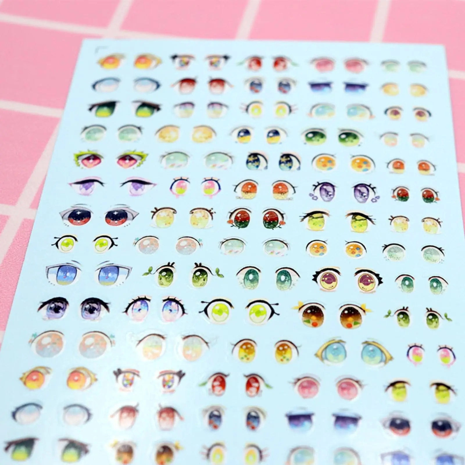 Pop Oog Water Stickers Schattige Anime Beeldje Gezicht Stickers Diy Pop Accessoires