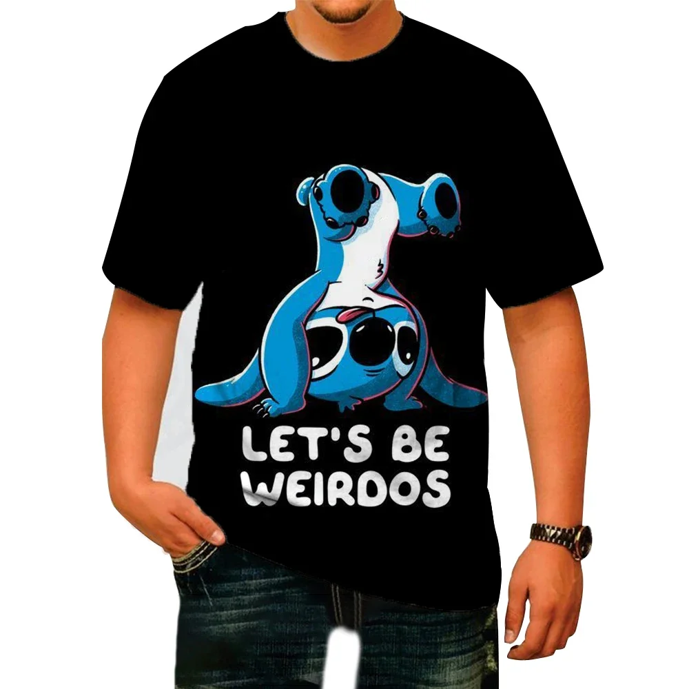 

Stitch 3D Printed T-shirt Men Women Disney Cartoon Fashion Casual T-shirts Harajuku Streetwear Oversized Tshirt Cool Tees Tops