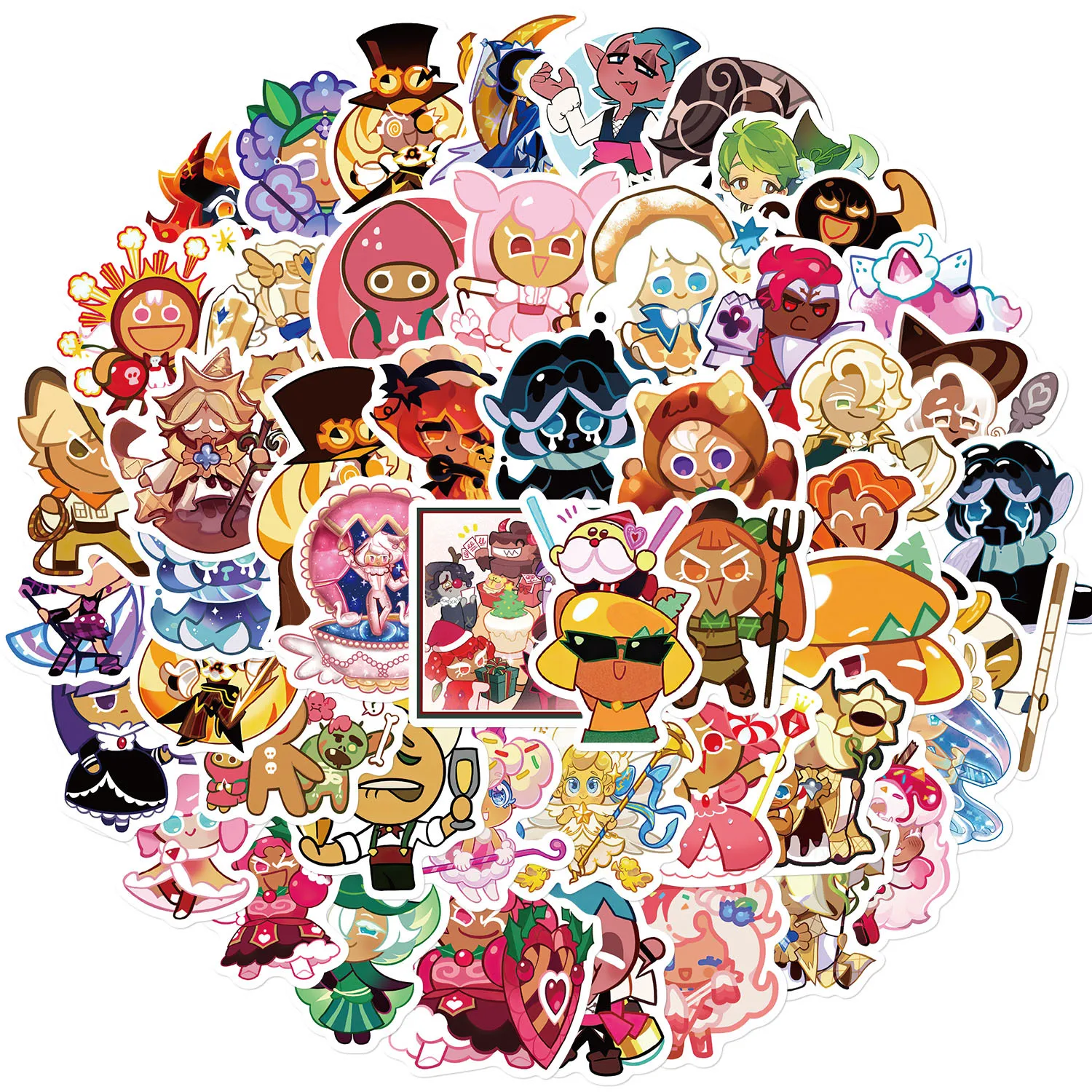 50 Stück Cookie Run Kingdom Aufkleber DIY Spielzeug Skateboard Gitarre Computer Kühlschrank Schreibtisch Cartoon Niedliche kreative Graffiti Aufkleber