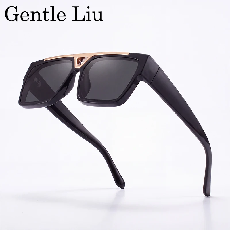 Oversized Steampunk Square Polarized Sunglasses Men 2026 Luxury Brand Big Frame Sun Glasses For Male Classic Retro Eyewear UV400