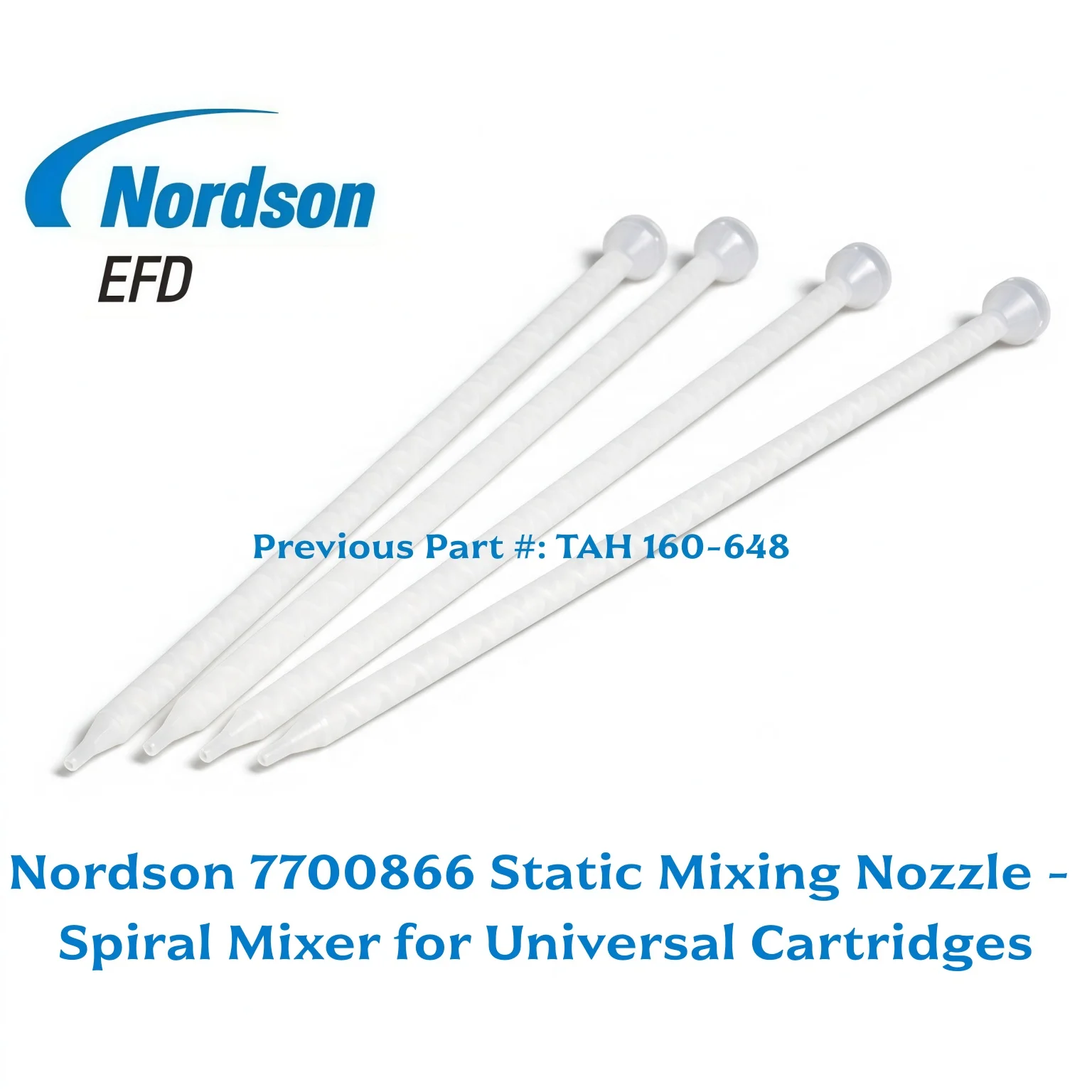 Nordson EFD TAH160-648 TAH160-448LL Static Mixer Mixing Tube 160 Series Disposable Plastic Spiral Bell Mixer 100 pcs