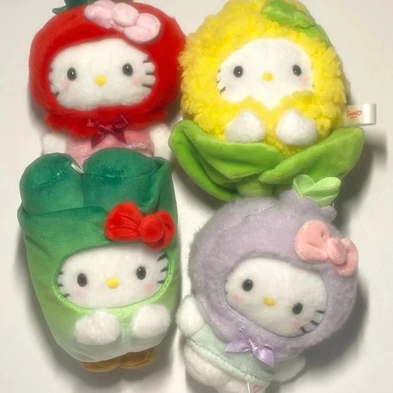 Sanrio Character Peripherals Hellokitty Cos Vegetable Series Plush Pendant Keychain Bag Decoration Birthday Gift