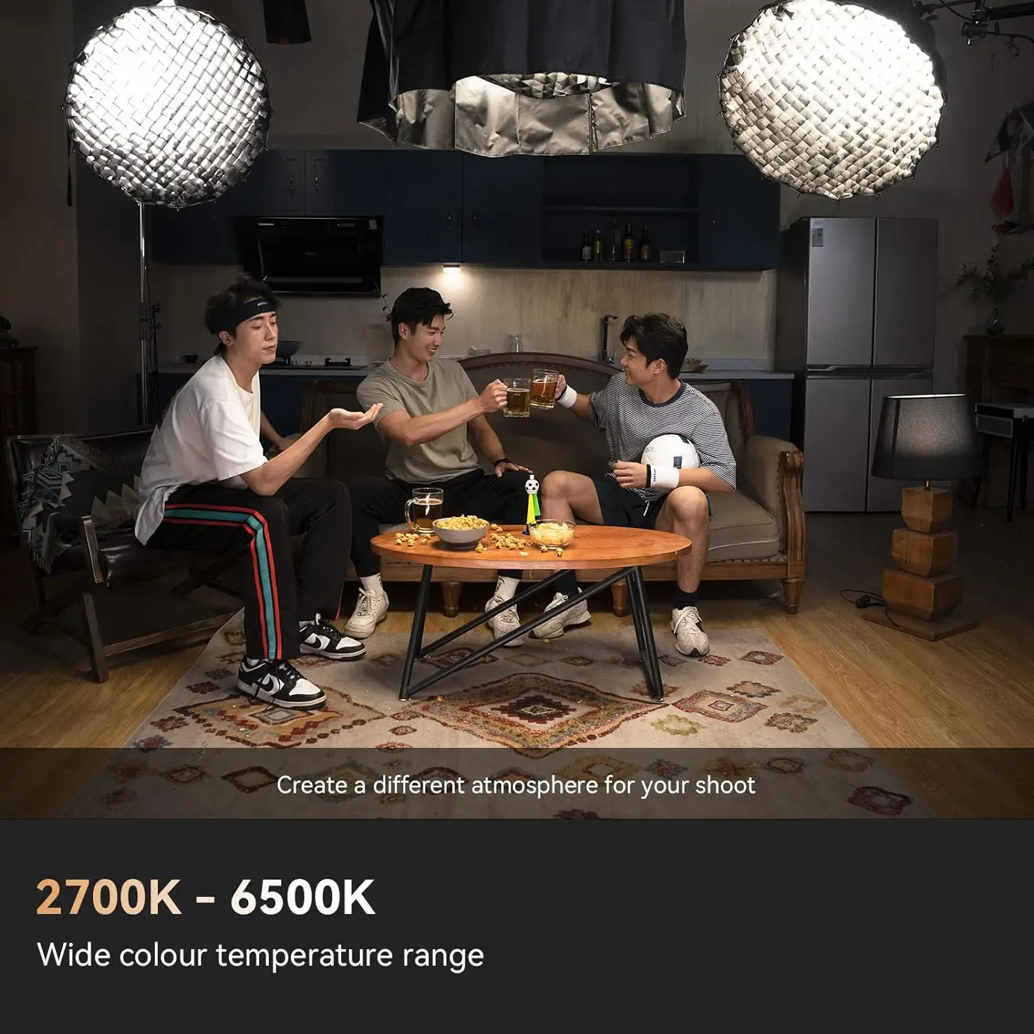 SmallRig RC 350B 350W Bi-Color COB Video Light 3 Control Modes Studio LED Light For YouTube Live Stream Video Shooting