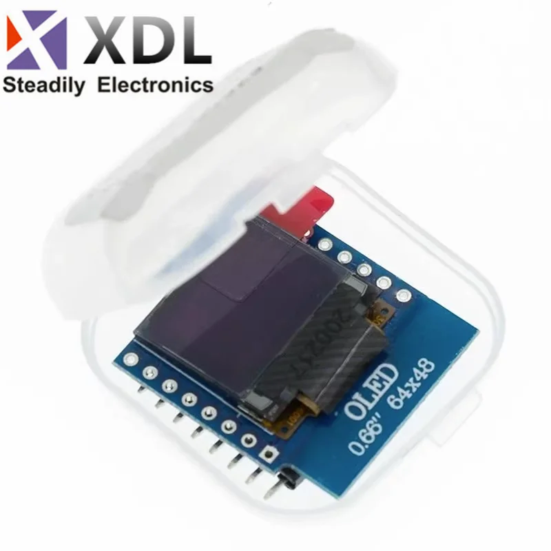 0.66 inch OLED Display Module for WEMOS D1 MINI ESP32 Module AVR STM32 64x48 0.66" LCD Screen IIC I2C OLED