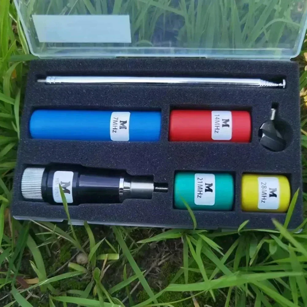 

Portable MA01 V2 8 Retractable Telescopic Antenna Kit for GP Antenna 7MHz 100W Shortwave Radio with Multi Frequency Coil Support