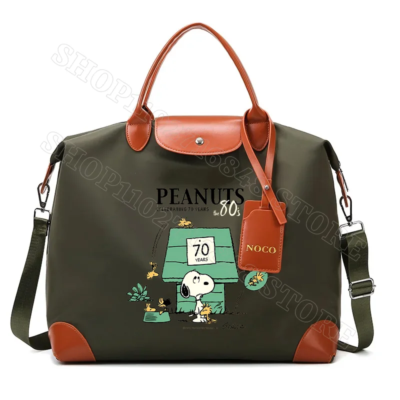 Snoopy Travel Bags Women Men Tote Bag Carry on Luggage Large Capacity Portable Cute Cartoon Character Print Handbags Party Gifts
