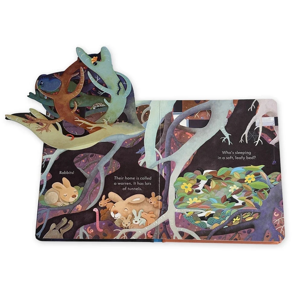 Usborne Peep Inside تحت الأرض كتاب صور للأطفال طفل ثلاثية الأبعاد رفرف التفاعل بين الوالدين والطفل الكتب التعليمية الإنجليزية #4