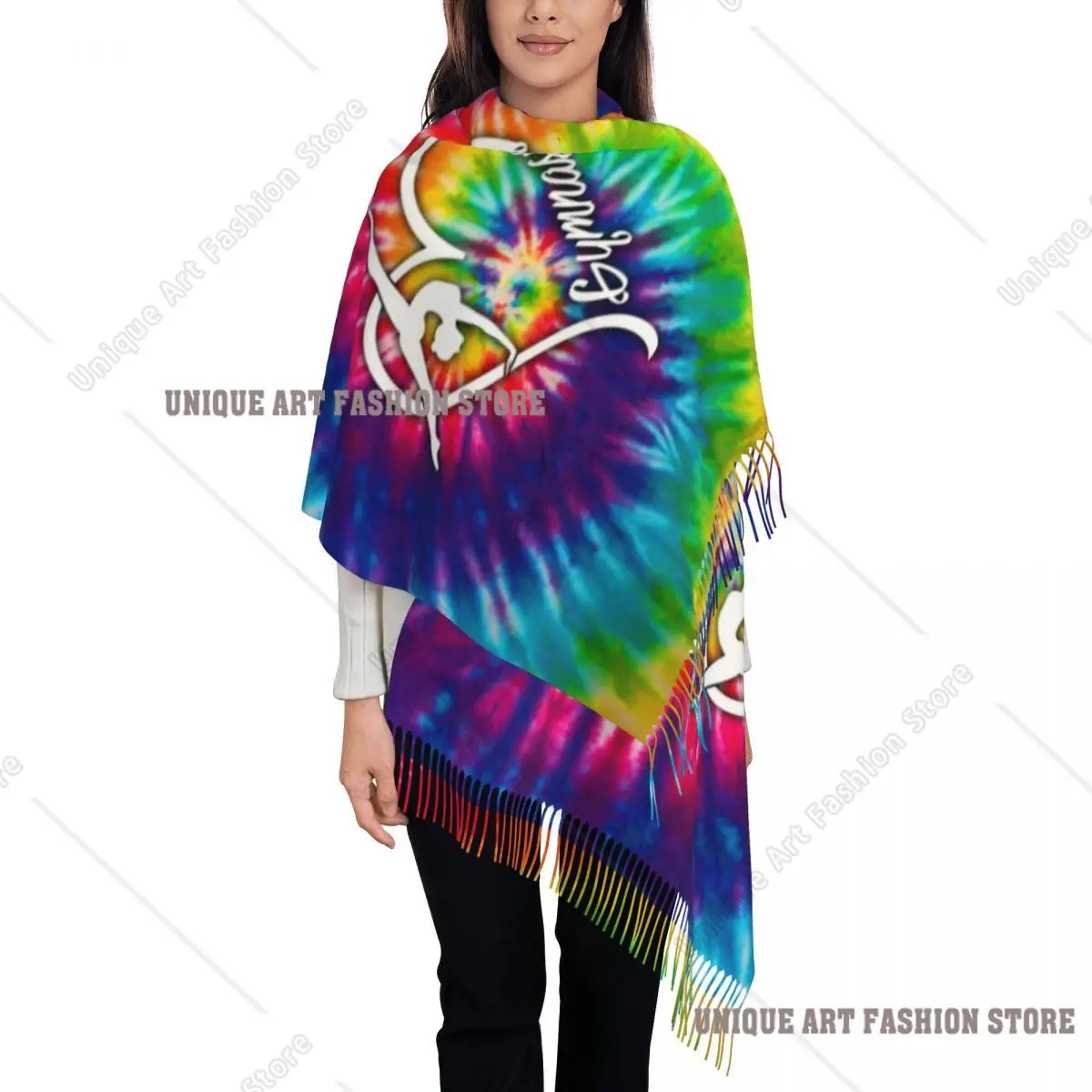 Personalized Print Dance Rhythmic Gymnastics Scarf Women Men Winter Fall Warm Scarves Shawl Wrap