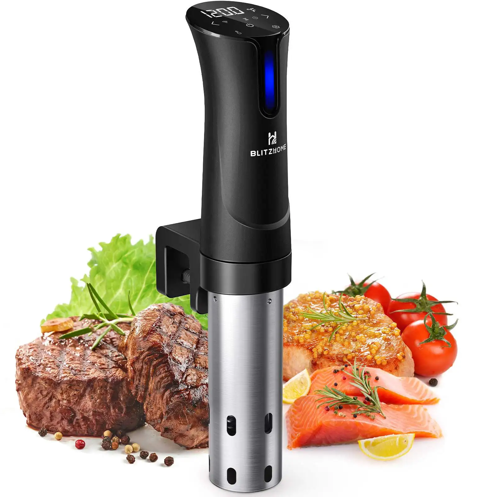 

Blitzhome Sous Vide Machine 1100W Sous Vide Cooker with Accurate Temperature & Timer Ultra Quiet Stainless Precision Immersion