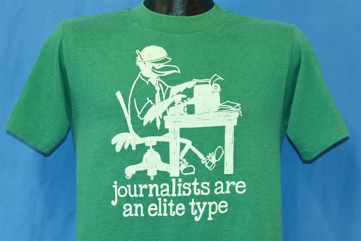 80s Journalists Are an Elite Type Typewriter Journalism Joke T-shirt