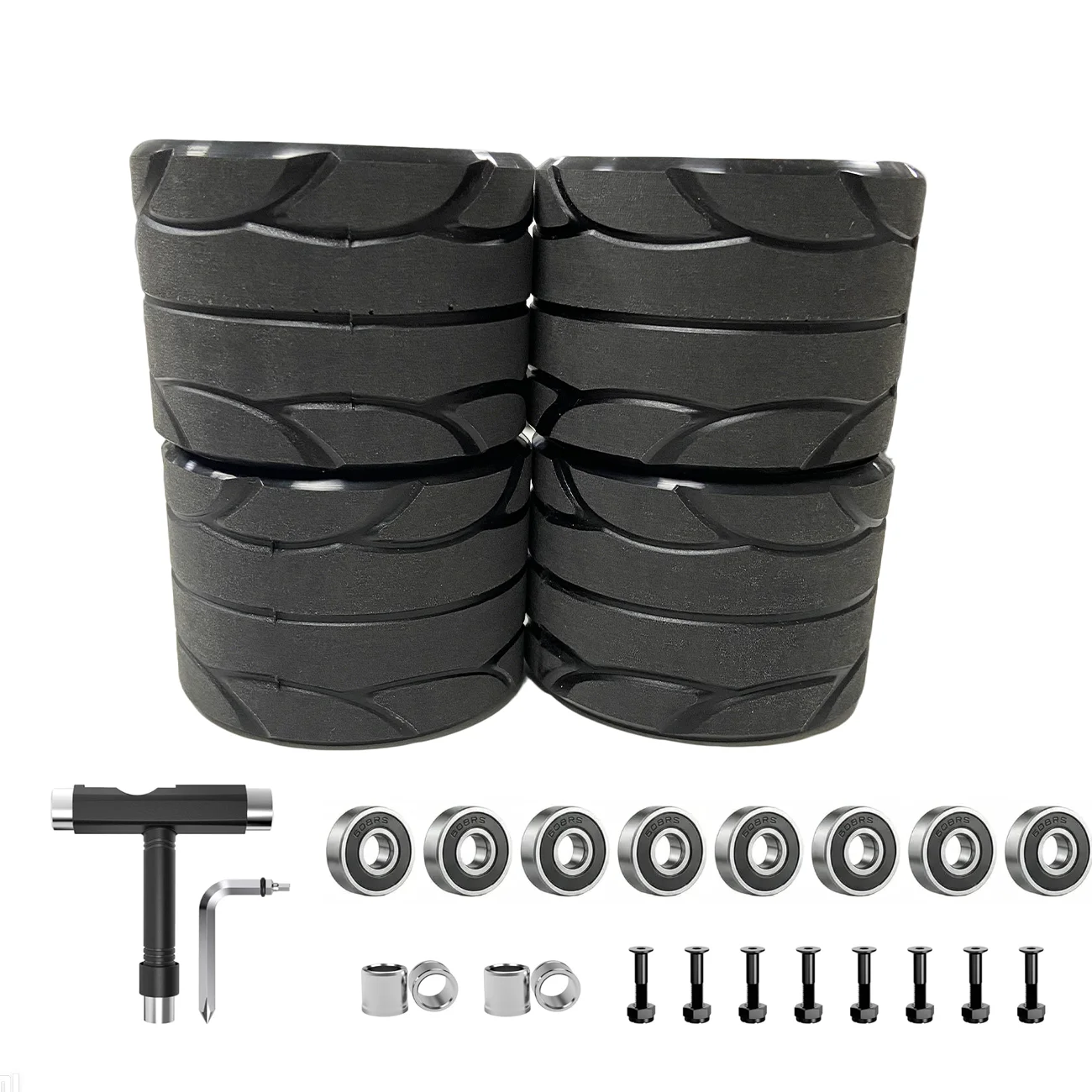 

Skateboard Wheels 70X51 mm 80a with Skateboard T Tool and ABEC-9 Bearings Spacers Cruiser Wheels With Screw